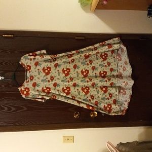 LulaRoe maxi aline short sleeve dress. Floral, beachy, festival, boho. Size 2x